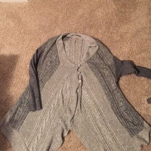 Free People knit button down cardigan med
